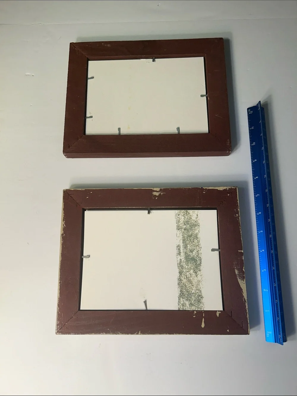 Rustic Red and Cream Framed Farmhouse Wall Art Set VTG